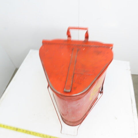 Eagle Model 910-FL Steel Oil Rag Waste Can 10 Gallon W/Foot Pedal Lid