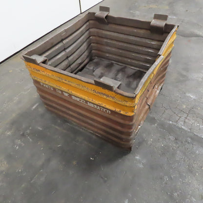 30" x 30" x 18" Deep Steel Corrugated Stackable Storage Tote Box