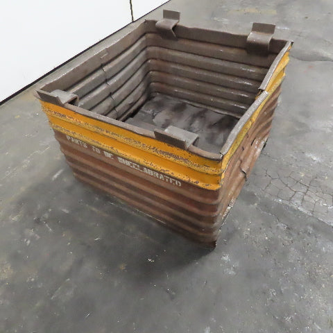 30" x 30" x 18" Deep Steel Corrugated Stackable Storage Tote Box