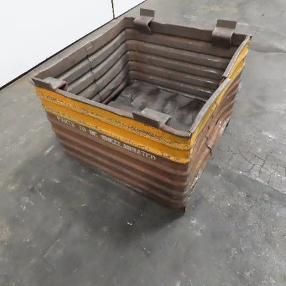 30" x 30" x 18" Deep Steel Corrugated Stackable Storage Tote Box