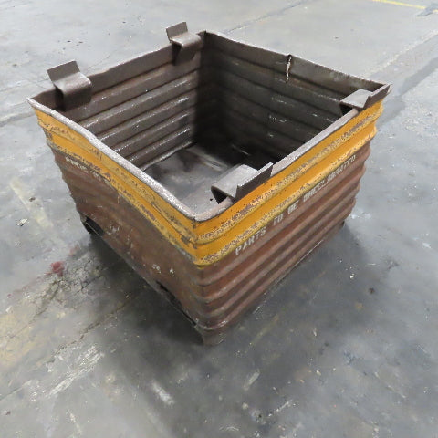 30" x 30" x 18" Deep Steel Corrugated Stackable Storage Tote Box