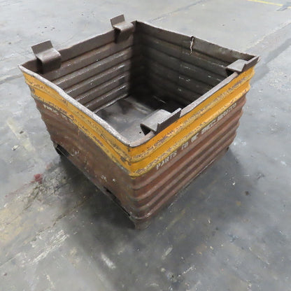 30" x 30" x 18" Deep Steel Corrugated Stackable Storage Tote Box