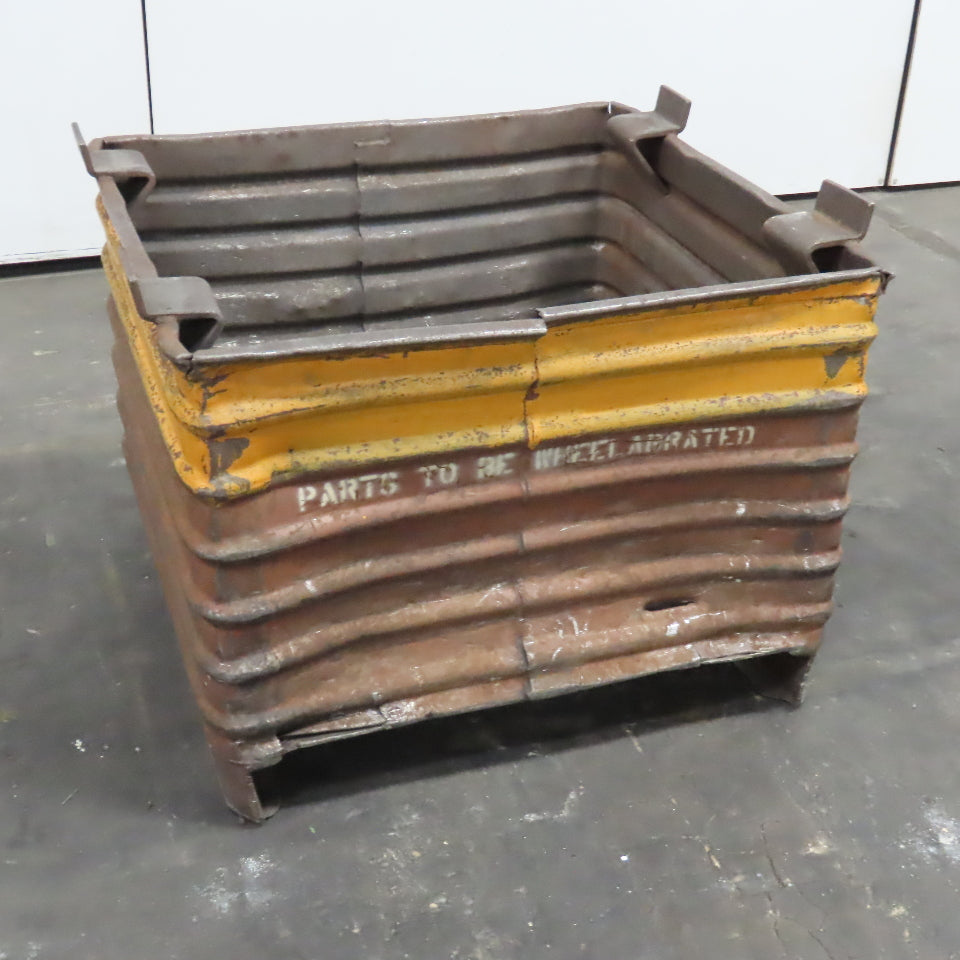 30" x 30" x 18" Deep Steel Corrugated Stackable Storage Tote Box