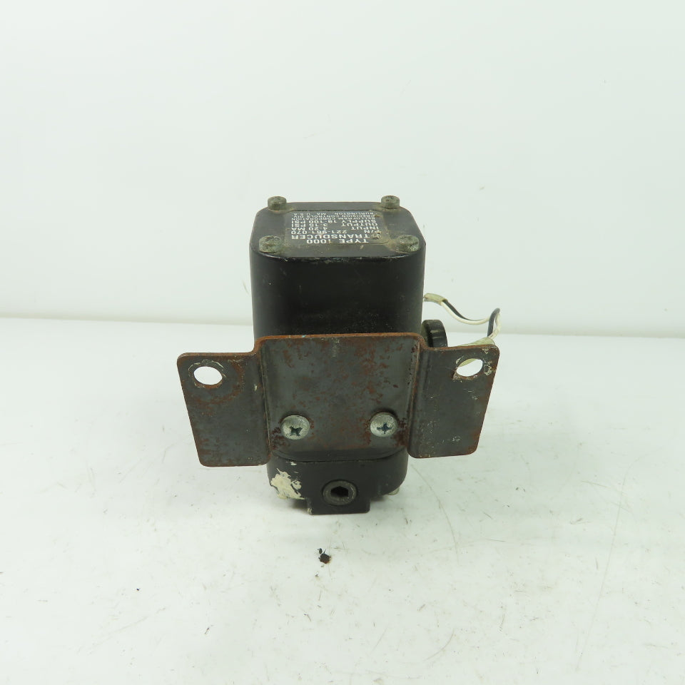 Bellofram 221-961-070 Type 1000 Transducer 4-20mA 3-15PSI Out 18-100PSI Supply