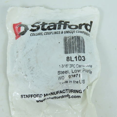 Stafford 8L103 1-3/16" Two Piece Steel Split Clamp Shaft Collar Lot/4