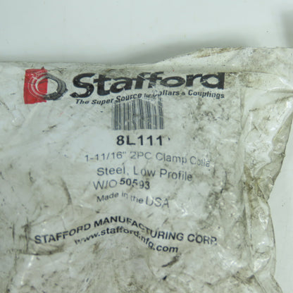 Stafford 8L112, 8L111, 8L110, 1-5/8", 1-3/4", 1-11/16" Split Shaft Collars Lot/3