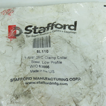 Stafford 8L112, 8L111, 8L110, 1-5/8", 1-3/4", 1-11/16" Split Shaft Collars Lot/3