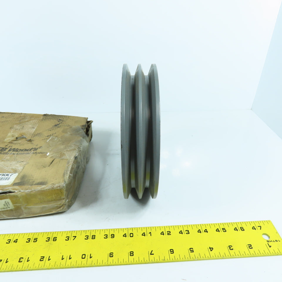 TB Woods 5YKK7 7.4X2B-SK 2 Groove V-Belt B-Section Pulley Sheave 7.81" Pitch Dia