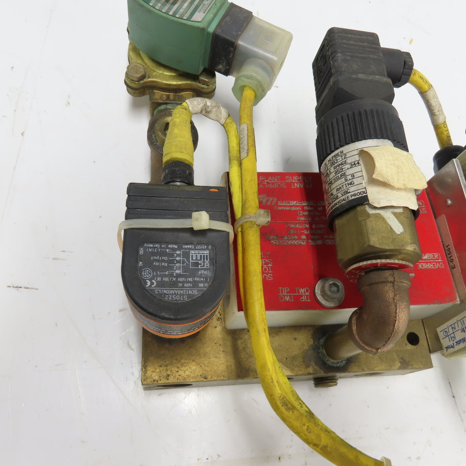 Electro-Matic AD700AC1 Weld Gun water Shut-Off Valves Assembly 120V 1/2" Sup