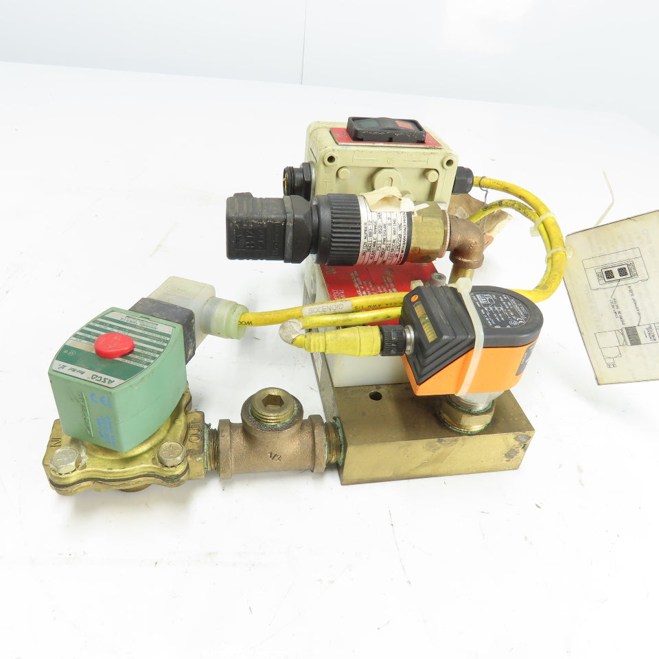 Electro-Matic AD700AC1 Weld Gun water Shut-Off Valves Assembly 120V 1/2" Sup