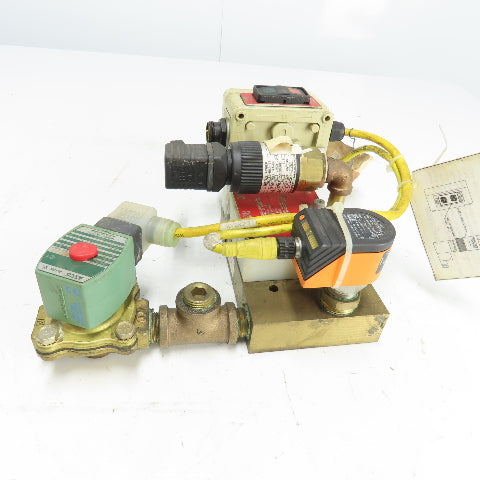 Electro-Matic AD700AC1 Weld Gun water Shut-Off Valves Assembly 120V 1/2" Sup