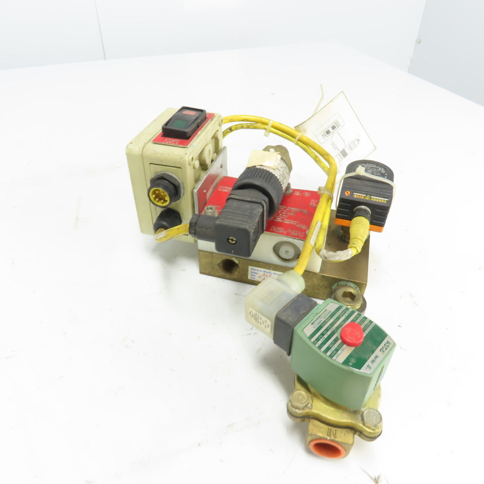 Electro-Matic AD700AC1 Weld Gun water Shut-Off Valves Assembly 120V 1/2" Sup