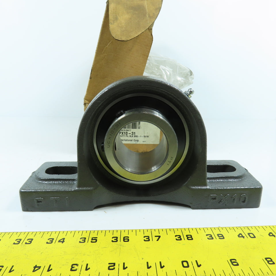PT Int. UCPX10-31 2-Bolt Mounted Pillow Block Ball Bearing 1-15/16" Bore