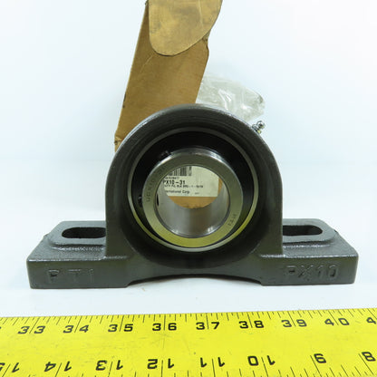 PT Int. UCPX10-31 2-Bolt Mounted Pillow Block Ball Bearing 1-15/16" Bore