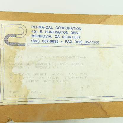 Perma-Cal 121TID07A23-N 4-1/2" Black Turret Process Gauge 1/2" NPT 300 PSI