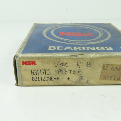 NSK 6311ZC3 Deep Groove Ball Bearing NEW