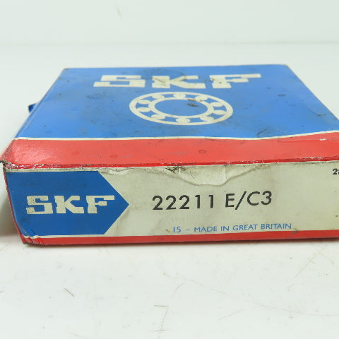 SKF 22211 E/C3 Spherical Roller Ball Bearing 55mm Bore NEW