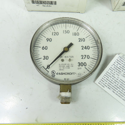 Ashcroft 5WJ63 0-300PSI Air Water Pressure Guage 1/4" NPT Lot Of 6