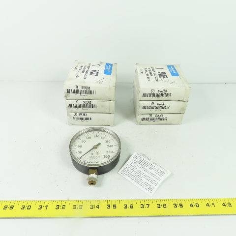Ashcroft 5WJ63 0-300PSI Air Water Pressure Guage 1/4" NPT Lot Of 6