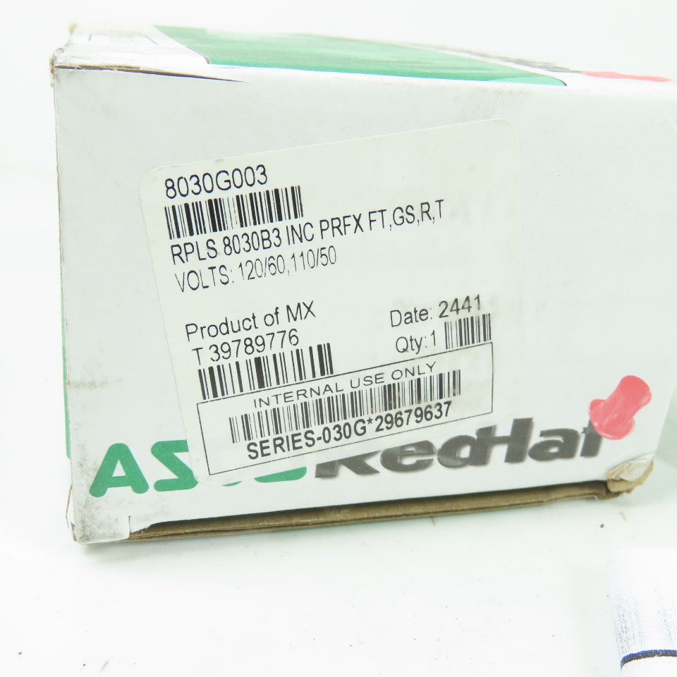 Asco 8030G003 Redhat 3/4" Solenoid Valve 120V Coil NEW