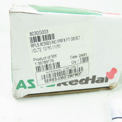 Asco 8030G003 Redhat 3/4" Solenoid Valve 120V Coil NEW