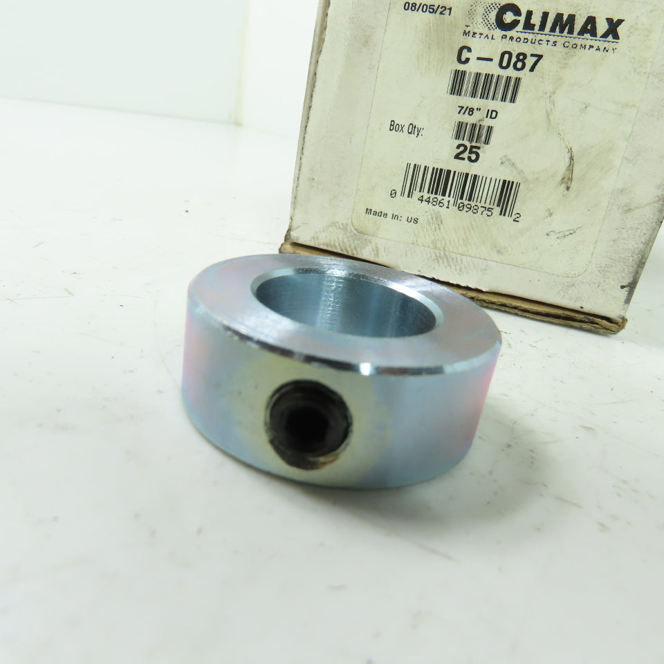 Climax C-087 7/8" ID Set Screw Collar Lot Of 12