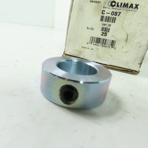 Climax C-087 7/8" ID Set Screw Collar Lot Of 12