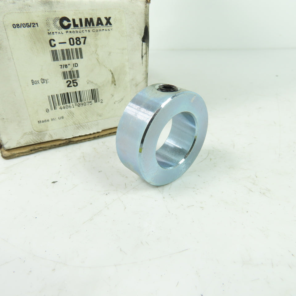Climax C-087 7/8" ID Set Screw Collar Lot Of 12