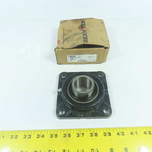 Rexnord F3S223E Link-Belt 4-Bolt Flange Mount Ball Bearing Unit 1-7/16" Bore