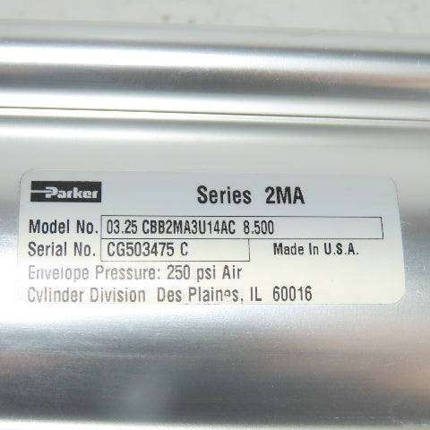 Parker 03.25 CBB2MA3U14AC Double Acting Pneumatic Cylinder 3.25" Bore 8.5"Stroke