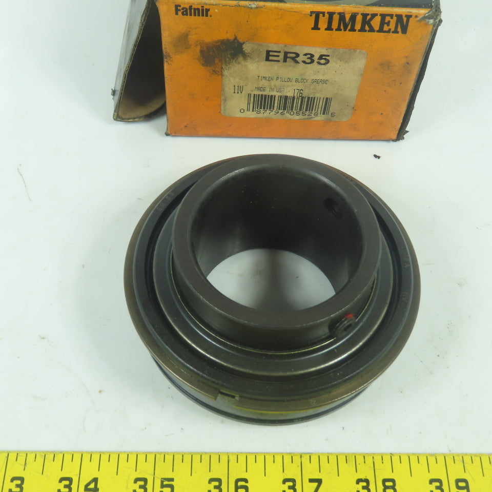 Timken Fafnir ER35 Wide Inner Ring Setscrew Locking Ball Bearings 2-3/16" Bore