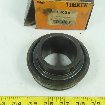 Timken Fafnir ER35 Wide Inner Ring Setscrew Locking Ball Bearings 2-3/16" Bore