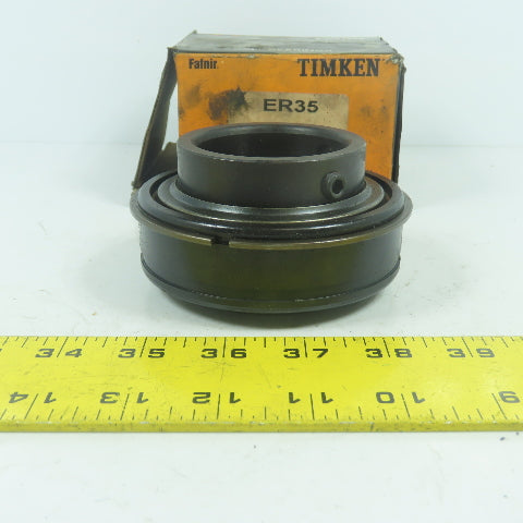 Timken Fafnir ER35 Wide Inner Ring Setscrew Locking Ball Bearings 2-3/16" Bore