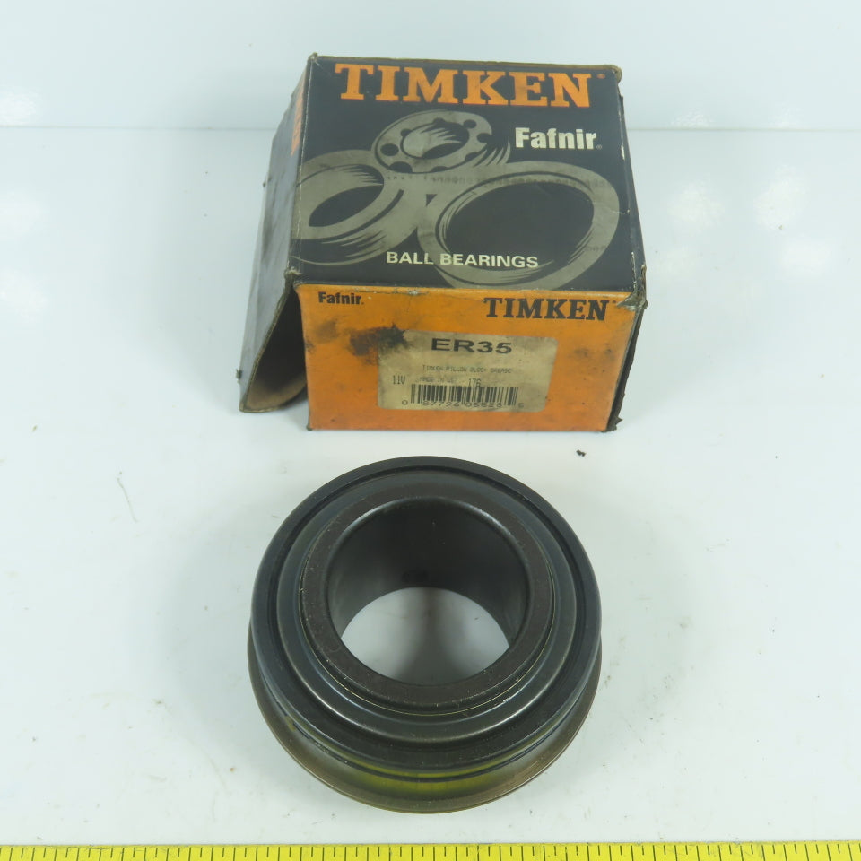 Timken Fafnir ER35 Wide Inner Ring Setscrew Locking Ball Bearings 2-3/16" Bore