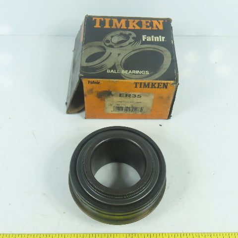 Timken Fafnir ER35 Wide Inner Ring Setscrew Locking Ball Bearings 2-3/16" Bore