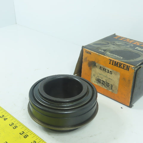 Timken Fafnir ER35 Wide Inner Ring Setscrew Locking Ball Bearings 2-3/16" Bore