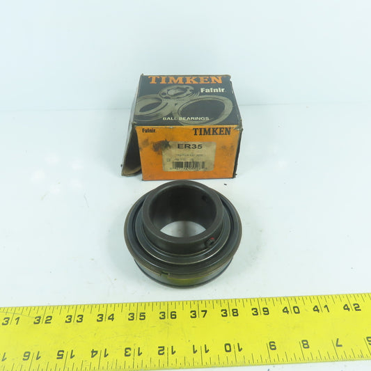 Timken Fafnir ER35 Wide Inner Ring Setscrew Locking Ball Bearings 2-3/16" Bore