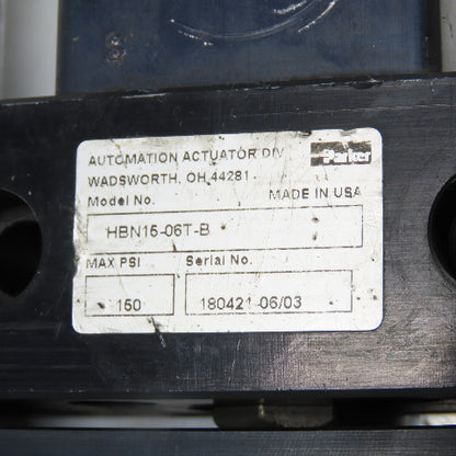 Parker HBN15-06T-B Pneumatic Guided Cylinder Slide 1.52" Bore 6" Stroke