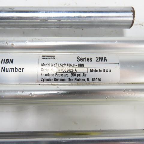 Parker HBN15-06T-B Pneumatic Guided Cylinder Slide 1.52" Bore 6" Stroke