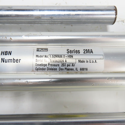 Parker HBN15-06T-B Pneumatic Guided Cylinder Slide 1.52" Bore 6" Stroke