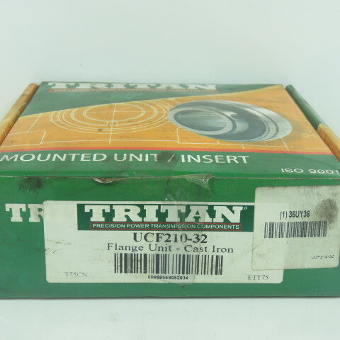 Tritan UCF210-32 4-Bolt Flange Mounted Ball Bearing 2" Bore