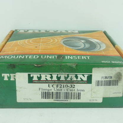 Tritan UCF210-32 4-Bolt Flange Mounted Ball Bearing 2" Bore