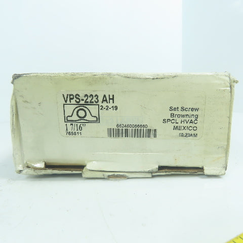Browning VPS-223 AH 2-Bolt Pillow Block Mounted Ball Bearing 1-7/16" Bore