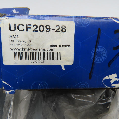 KML UCF209-28 1-3/4" Bore 4 Bolt Mount Flange End Bearing Unit Lot Of 2