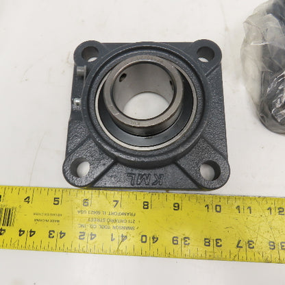 KML UCF209-28 1-3/4" Bore 4 Bolt Mount Flange End Bearing Unit Lot Of 2