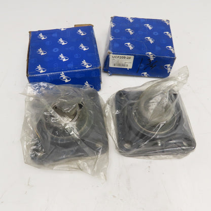 KML UCF209-28 1-3/4" Bore 4 Bolt Mount Flange End Bearing Unit Lot Of 2