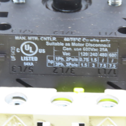 BASCO 222 102 0172001 Electric Switch Disconnector W/Operator 3Pole 7.5HP 600V