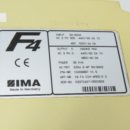 Keb 18.F4.C1H-4M00/2.2 22KW Inverter Drive 35KVA 3Ph 305-440V Input 0-440V Out