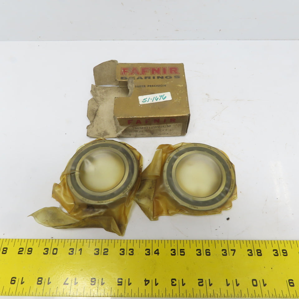 Fafnir 2MM9110WIDUM Super Precision Angular Contact Bearing 50x80x16mm Lot of 2