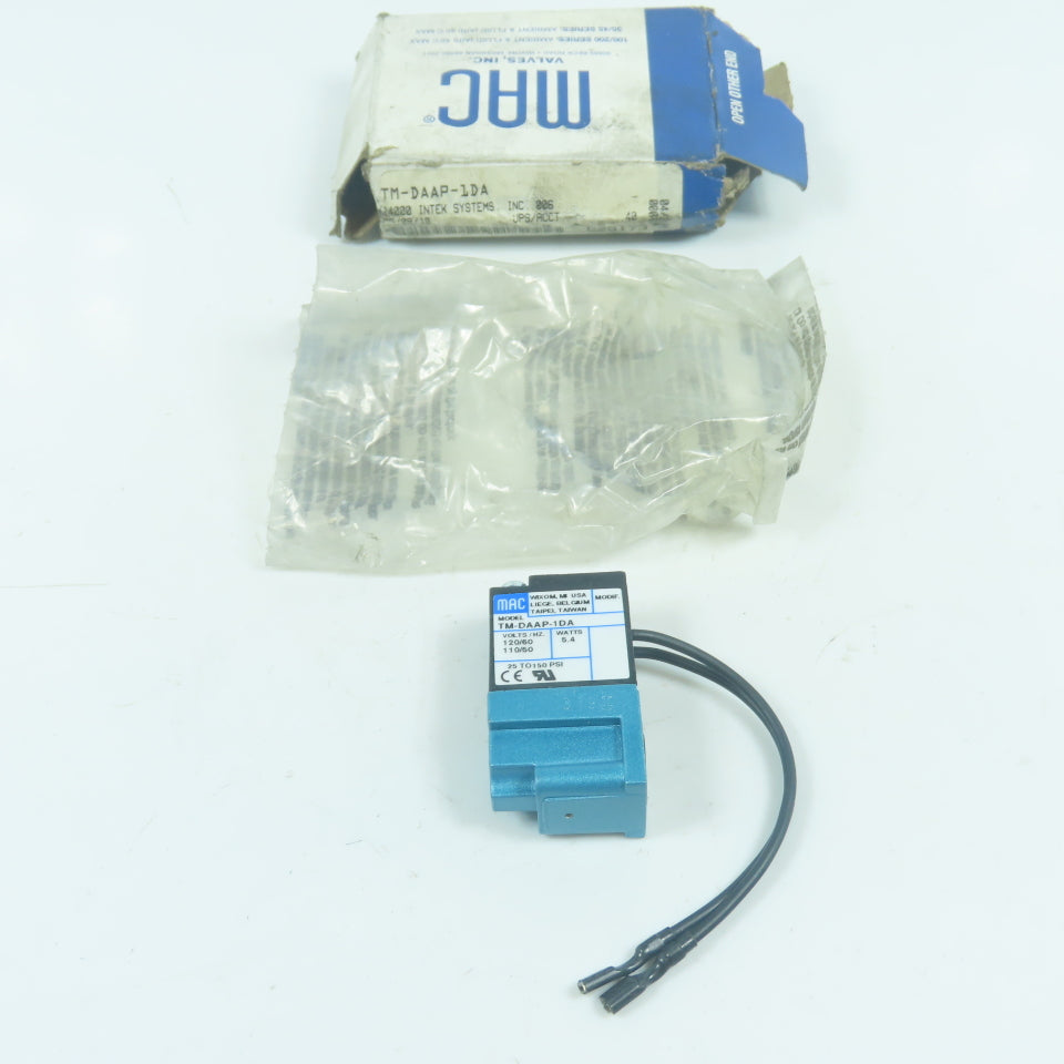 MAC TM-DAAP-1DA Pneumatic Solenoid Valve 25-150PSI 120V Coil